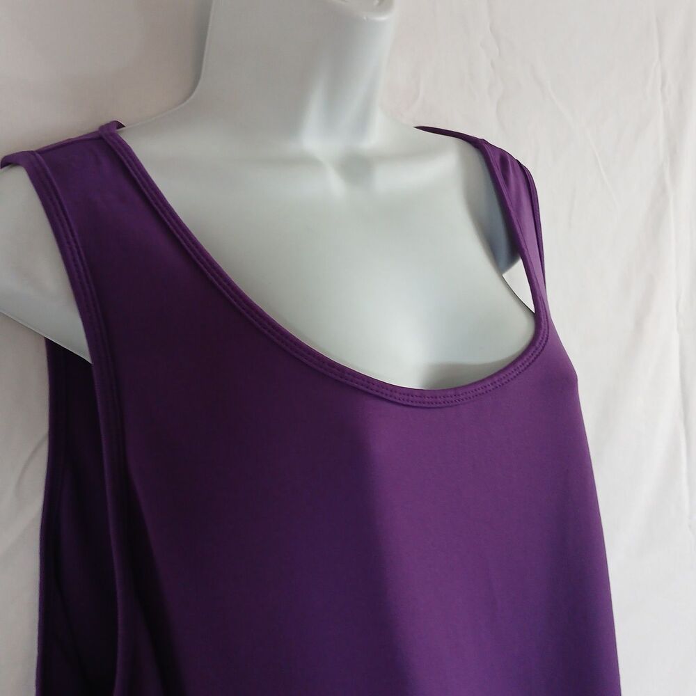 Maggie Barnes Essentials Tank Top Purple  Sz‎ 2X  Casual Feminine Chic Whimsical - Picture 2 of 6